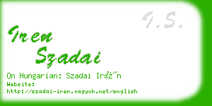 iren szadai business card